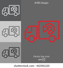 Web line icon. Delivery