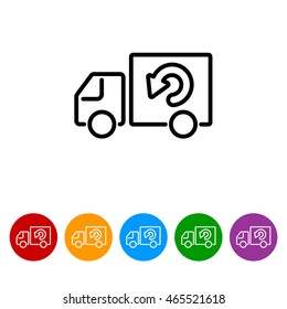 Web line icon. Delivery