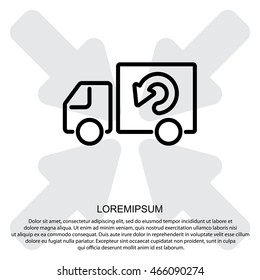 Web line icon. Delivery