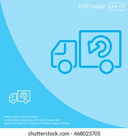 Web line icon. Delivery