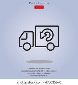 Web line icon. Delivery