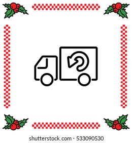Web line icon. Delivery