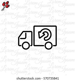 Web line icon. Delivery