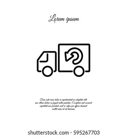 Web line icon. Delivery