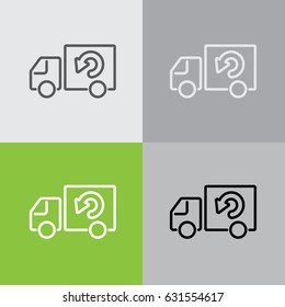 Web line icon. Delivery