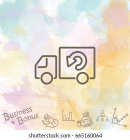 Web line icon. Delivery