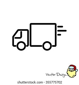 Web line icon. Delivery, truck