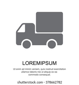 Web line icon. Delivery, truck
