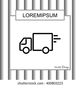 Web line icon. Delivery, truck