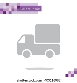Web line icon. Delivery, truck