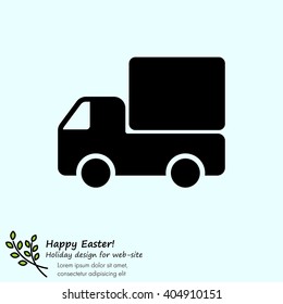 Web line icon. Delivery, truck