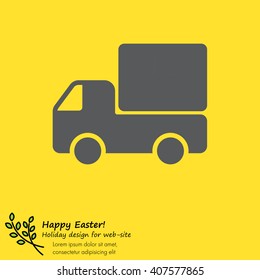 Web line icon. Delivery, truck