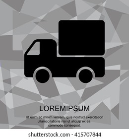 Web line icon. Delivery, truck