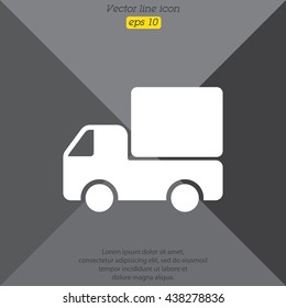 Web line icon. Delivery, truck