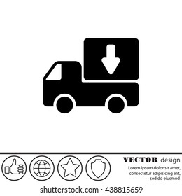 Web line icon. Delivery, truck