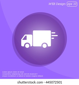 Web line icon. Delivery, truck