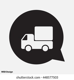 Web line icon. Delivery, truck