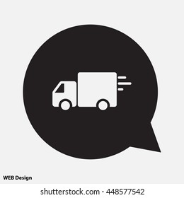 Web line icon. Delivery, truck