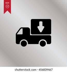 Web line icon. Delivery, truck