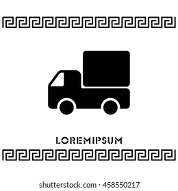 Web line icon. Delivery, truck