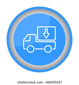Web line icon. Delivery, truck