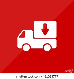 Web line icon. Delivery, truck