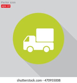 Web line icon. Delivery, truck