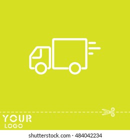Web line icon. Delivery, truck