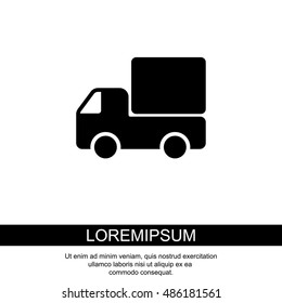 Web line icon. Delivery, truck