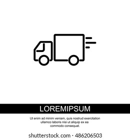 Web line icon. Delivery, truck
