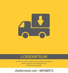 Web line icon. Delivery, truck