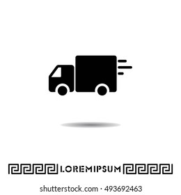 Web line icon. Delivery, truck