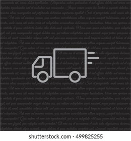 Web line icon. Delivery, truck