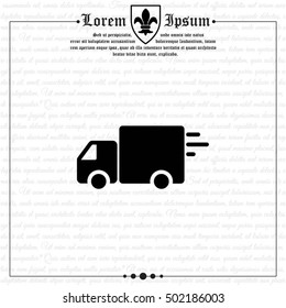 Web line icon. Delivery, truck