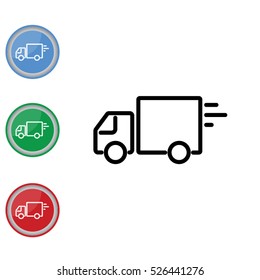 Web line icon. Delivery, truck