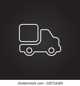 Web line icon. Delivery, truck

