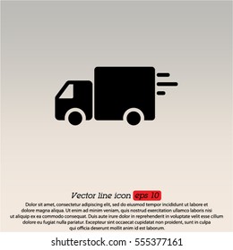 Web line icon. Delivery, truck