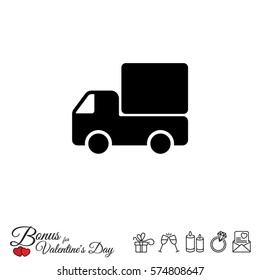 Web line icon. Delivery, truck