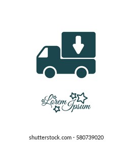 Web line icon. Delivery, truck