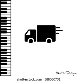 Web line icon. Delivery, truck
