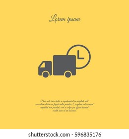 Web line icon. Delivery, truck