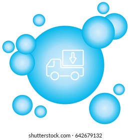 Web line icon. Delivery, truck