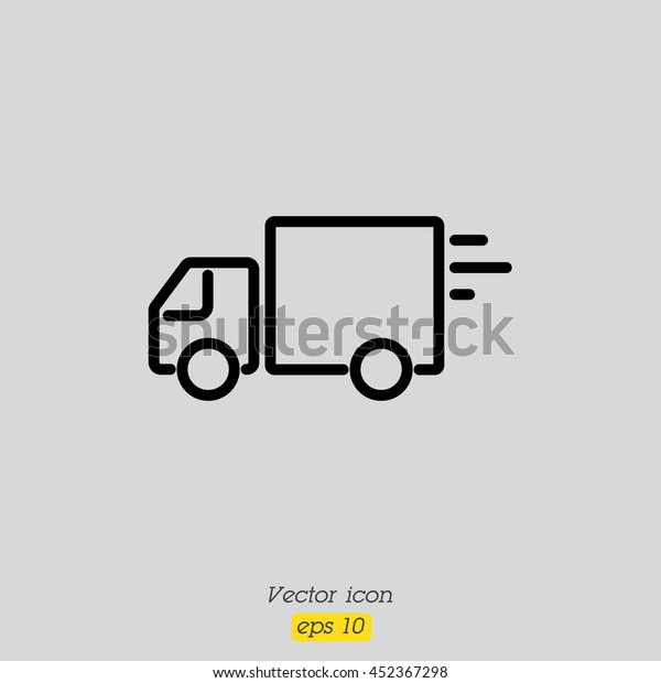 Web line icon. Delivery,\
truck