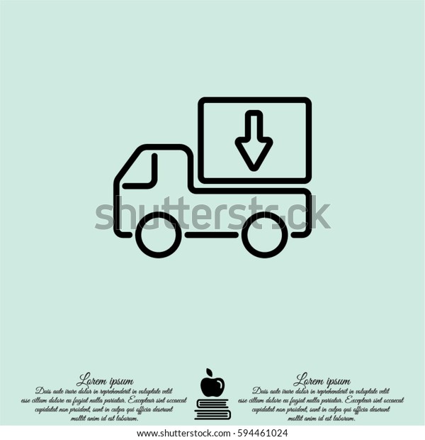Web line icon. Delivery,
truck