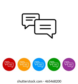 Web line icon. Dialog