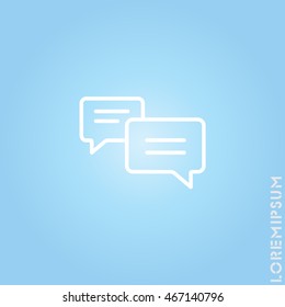 Web line icon. Dialog