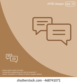 Web line icon. Dialog