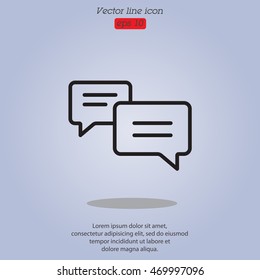 Web line icon. Dialog