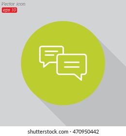 Web line icon. Dialog