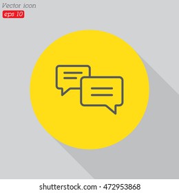 Web line icon. Dialog